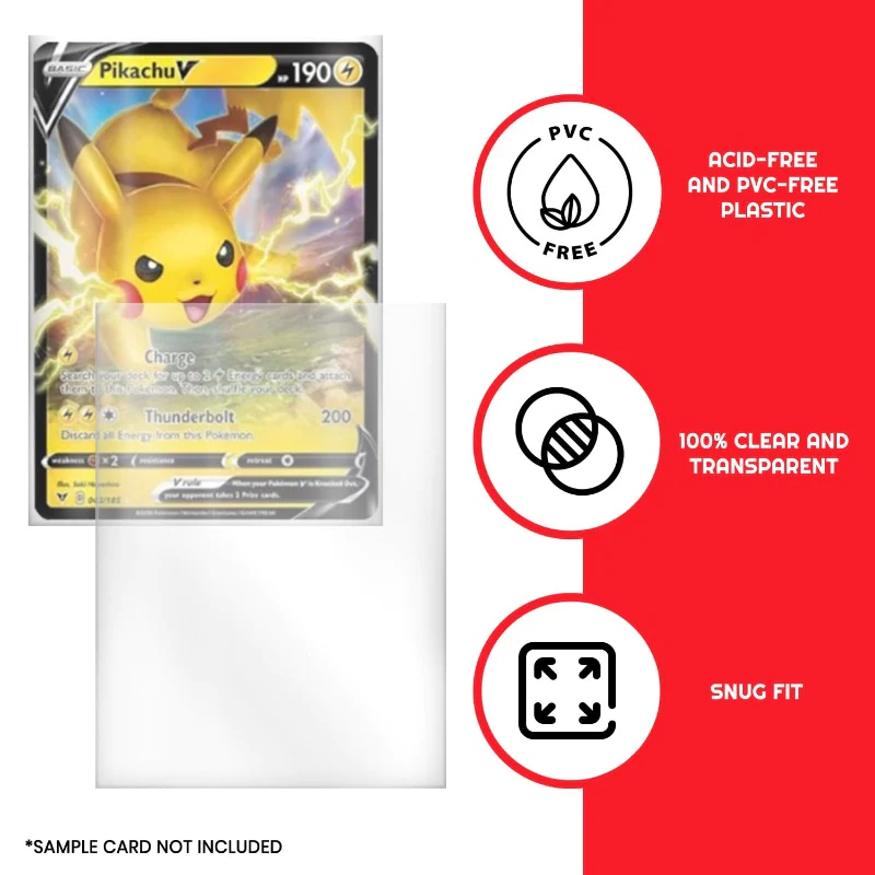 EVORETRO - Pack 200 Pochettes adaptées aux cartes Pokemon / Lorcana / MTG