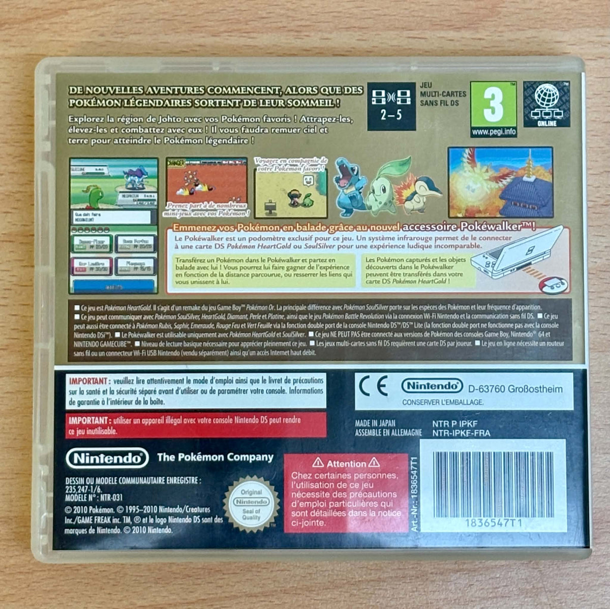 Pokémon Version Or Heartgold - Avec Pokéwalker