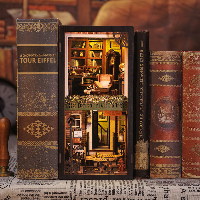BOOK NOOK KIT - DIY - Agence du Détective Rose - 322pc +Eclairage LED
