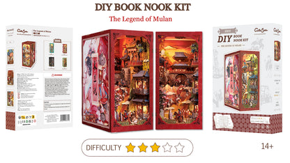 BOOK NOOK KIT - DIY - La Légende de Mulan - 298pc + Eclairage LED