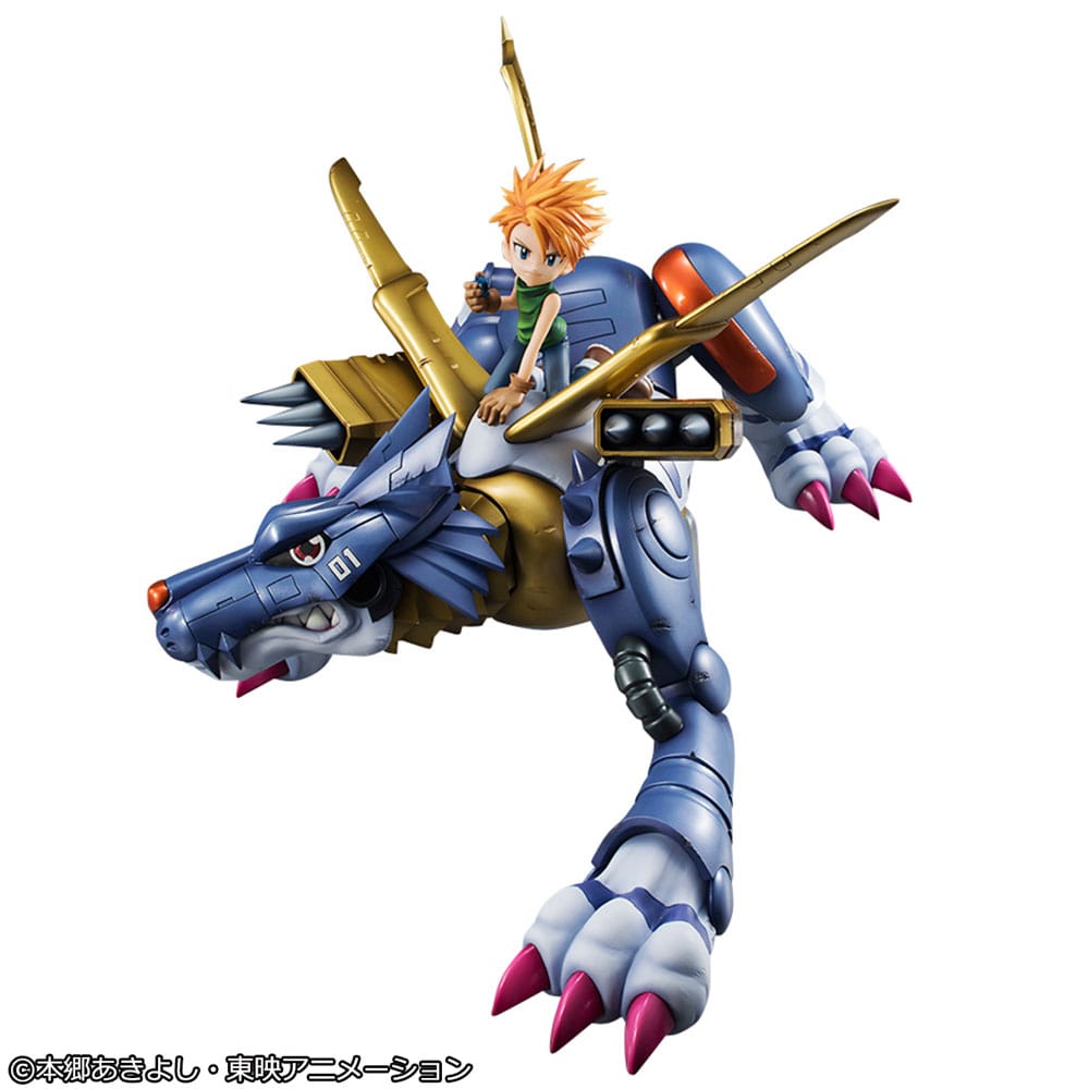 DIGIMON - Metal Garurumon & Ishida - Statuette G.E.M. Precious 30cm