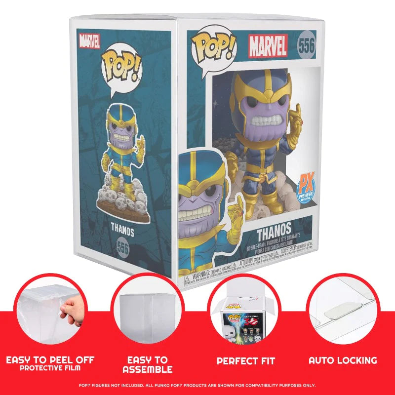 EVORETRO - Premium Funko Pop Plastic Protector for 15cm 10-Pack