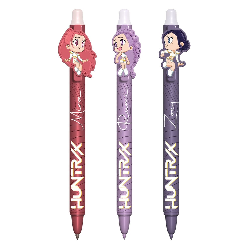 K-POP DEMON HUNTER - 3 Stylos à Gel Effaçable +Head Topper