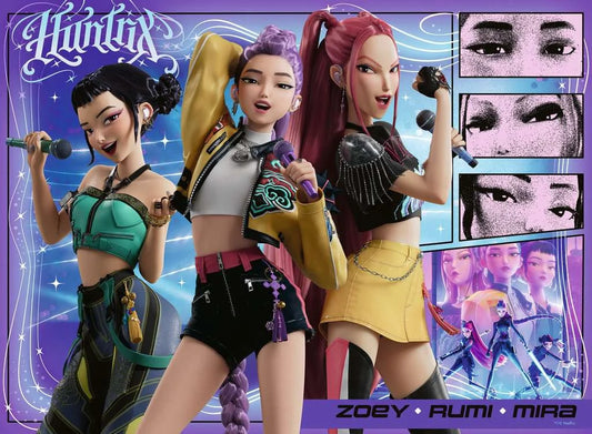 K-POP DEMON HUNTERS - Fans heureux, Honmoon heureux - Puzzle 100P XXL