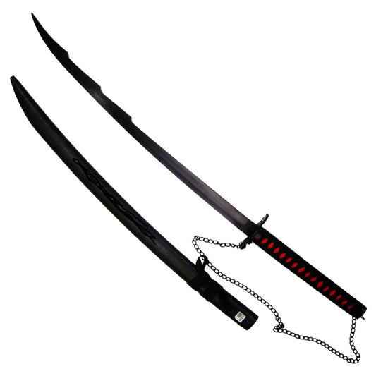 KATANA ORNEMENTAL INSPIRÉ DE L'ÉVOLUTION TENSA ZANGETSU (HEAVEN CHAIN SLAYING MOON), DE LA SÉRIE ANIME BANKAI NODACHI BLEACH DE KUROSAKI ICHIGO