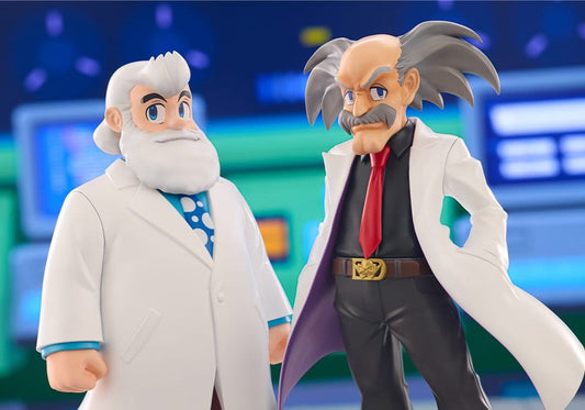 MEGA MAN - Dr. Willy & Dr. Light - Statuette Oshi Works 22cm