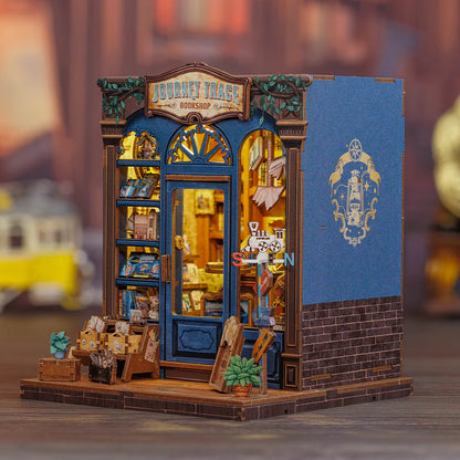 MINIATURE HOUSE - DIY - Librairie de Voyage - 241pc + Eclairage LED