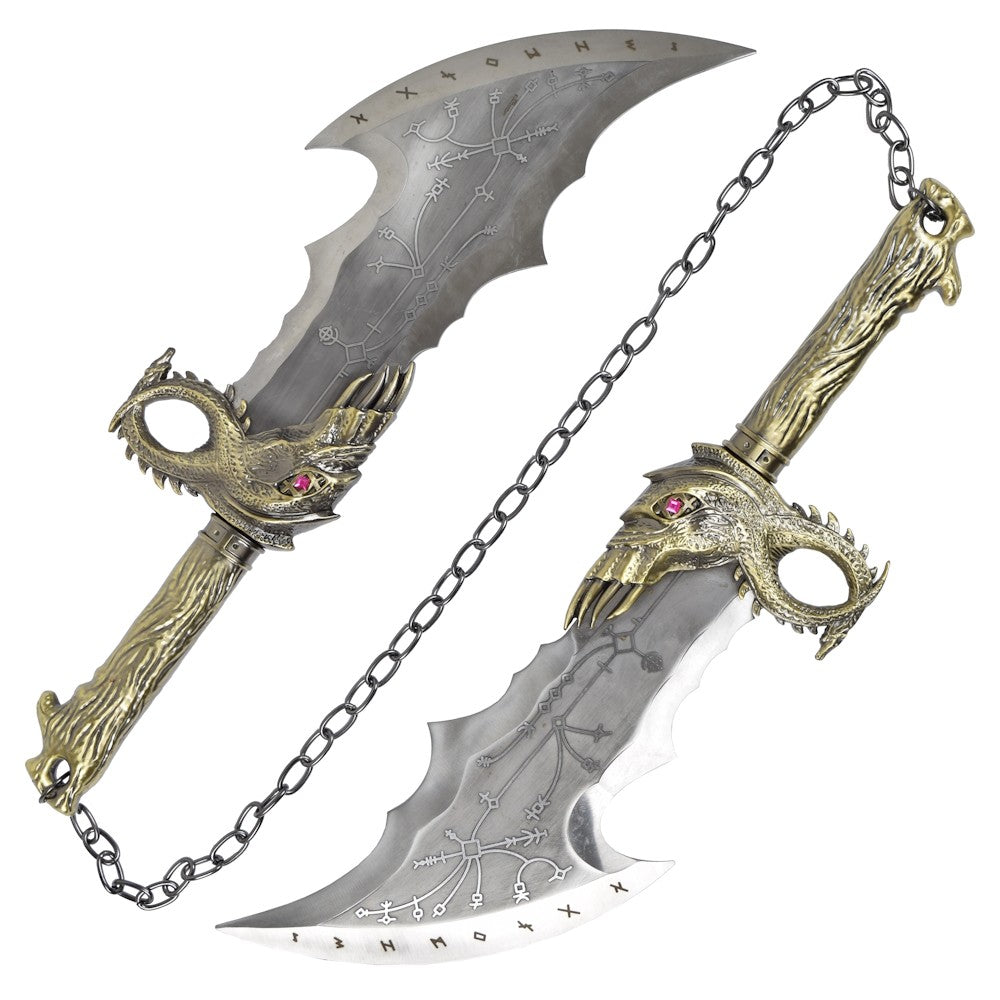 POIGNARDS ORNEMENTAUX DE KRATOS' BLADES OF CHAOS GOD OF WAR