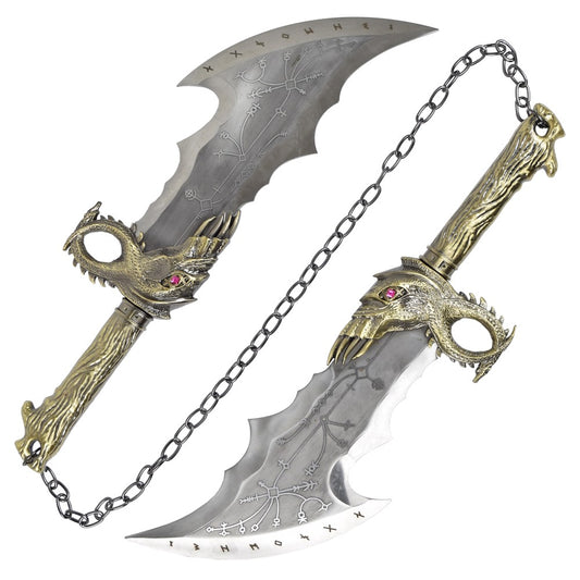 POIGNARDS ORNEMENTAUX DE KRATOS' BLADES OF CHAOS GOD OF WAR