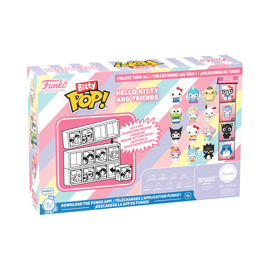 SANRIO - Bitty Pop 4 Pack 2.5cm - My Melody