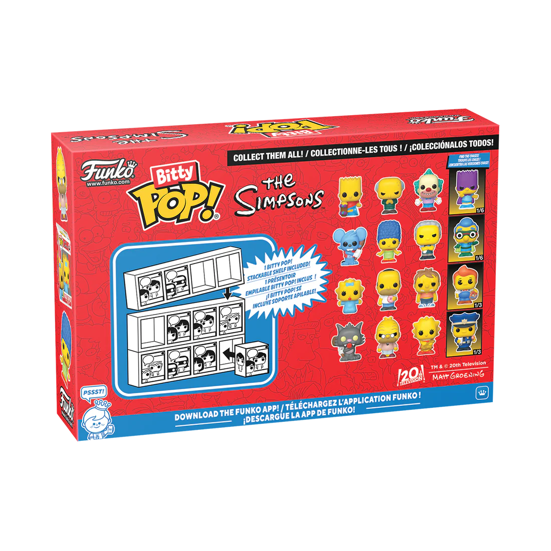 SIMPSONS - Bitty Pop 4 Pack 2.5cm - Itchy