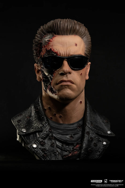 TERMINATOR 2 - T-800 Model 101 Endommangé - Masque Scale Art 1/1 47cm