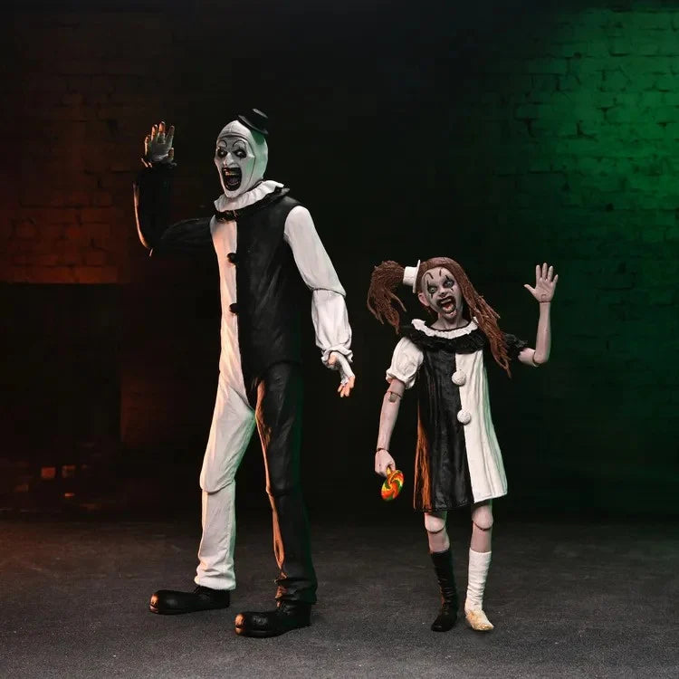 TERRIFIER 2 - Art the Clown & Little Pale Girl -Figurine Ultimate 17cm