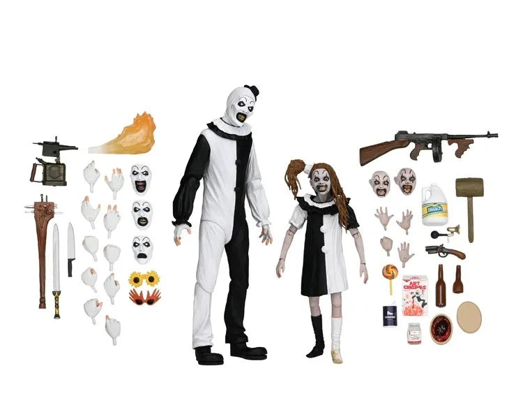 TERRIFIER 2 - Art the Clown & Little Pale Girl -Figurine Ultimate 17cm