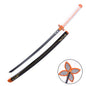 ORNAMENTAL KATANA WITH BLACK SHEATH BAMBOO BLADE FROM SHINOBU KOCHOU