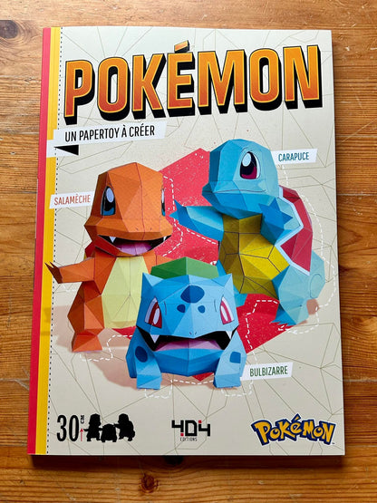 PAPERTOY POKEMON STARTERS : BULBIZARRE, CARAPUCE ET SALAMECHE