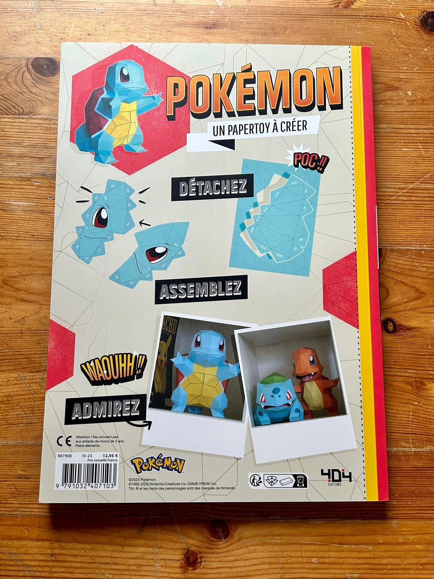 PAPERTOY POKEMON STARTERS : BULBIZARRE, CARAPUCE ET SALAMECHE
