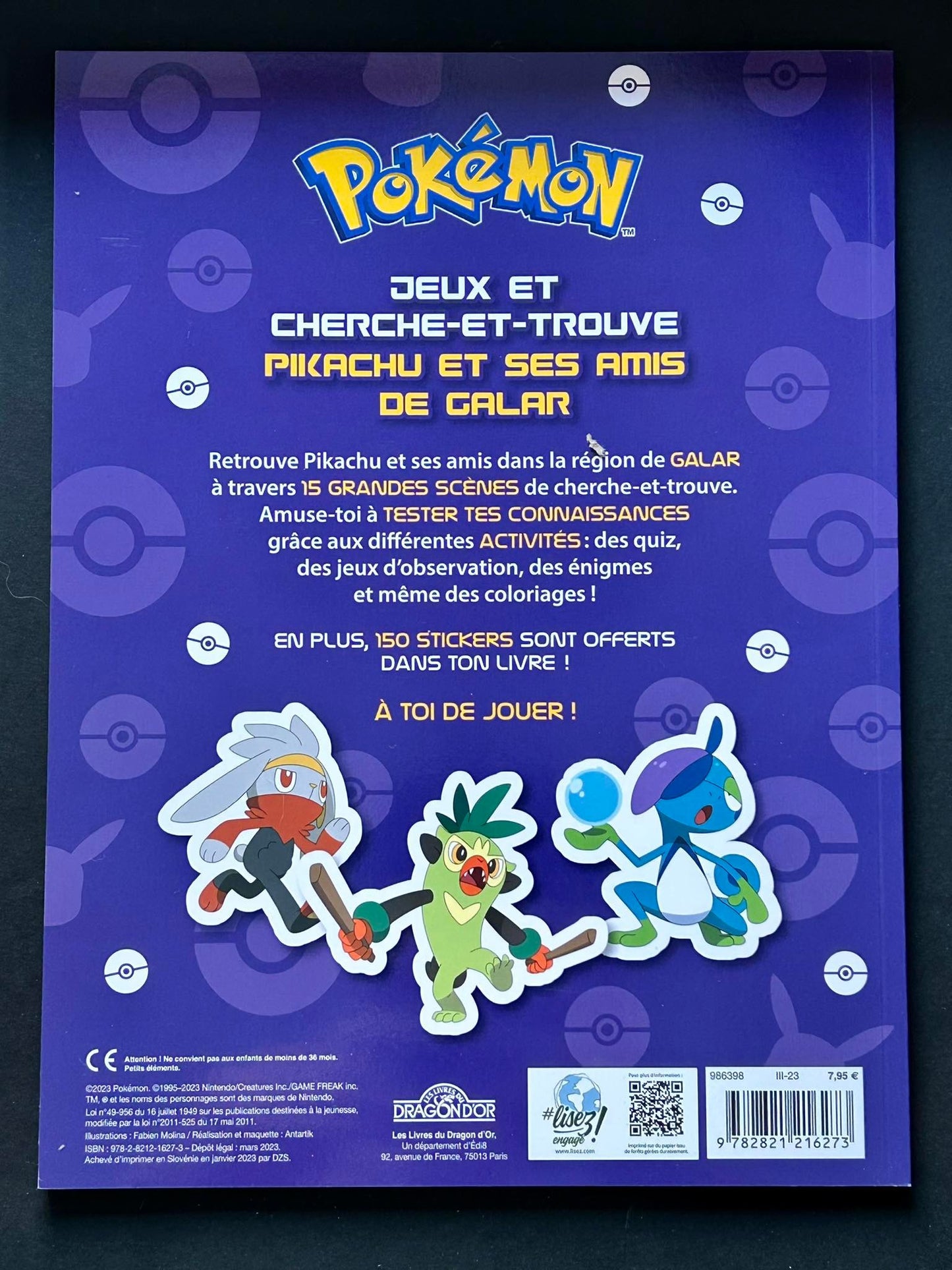POKEMON - JEUX ET CHERCHE-ET-TROUVE - PIKACHU ET SES AMIS DE GALAR